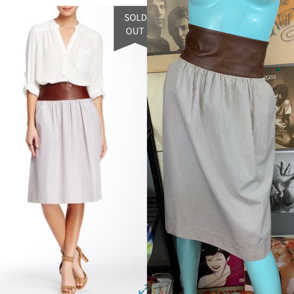 NEW KULE Mikki KULE Leather band cotton Skirt